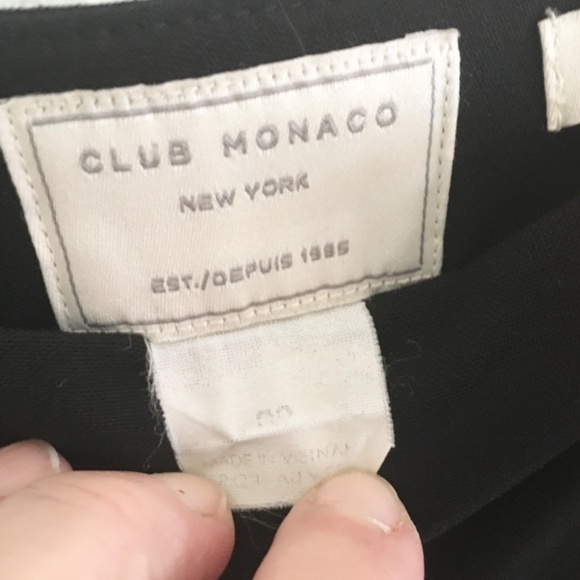 Club Monaco Women’s Trousers Ankle Pants Darted Pockets Tropical Wool Black 00 - Picture 3 of 13